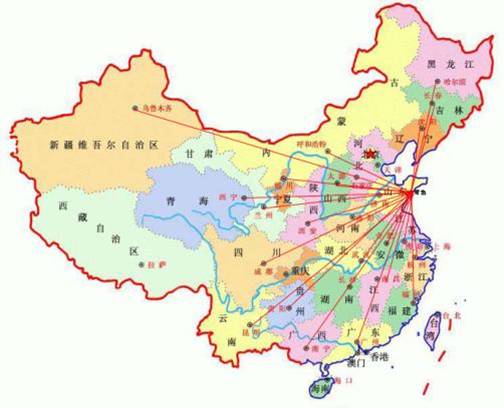 凱能鍋爐公司國內(nèi)銷售區(qū)域