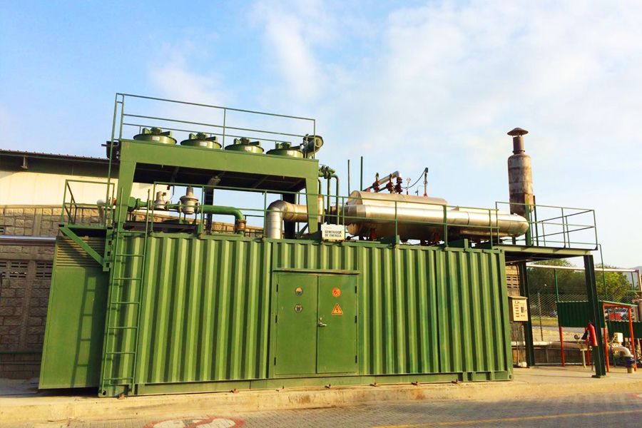 750kW 沼氣機組余熱鍋爐項目現場