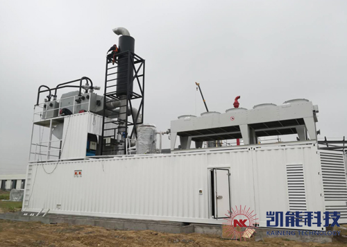 2MW沼氣機組余熱脫硝一體化設備項目現場